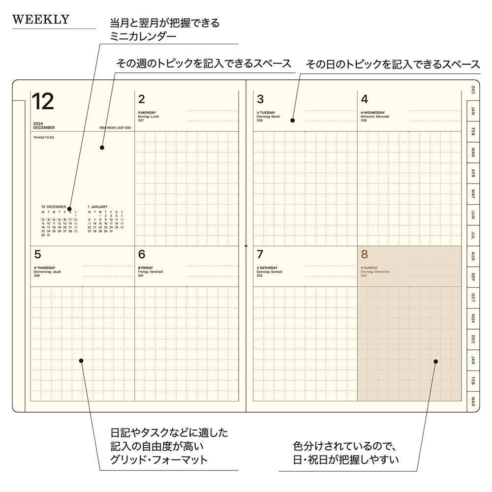 仕事計画」DIARY2026／Pre.12 - リフィル - ラコニック公式通販