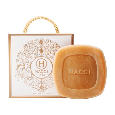 (新品)HACCI はちみつ石鹸　80g ショップ袋付き