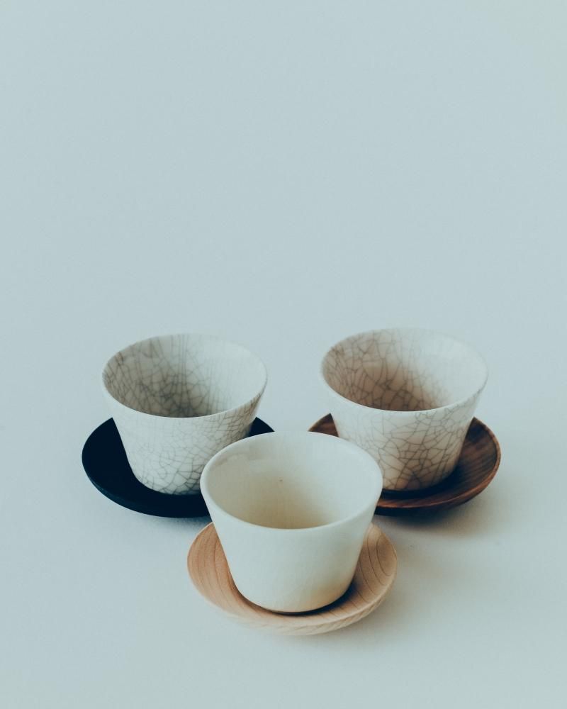 c001/c002/c003 茶托 白木/オイル/墨黒 - shop | 南景製陶園 | nankei