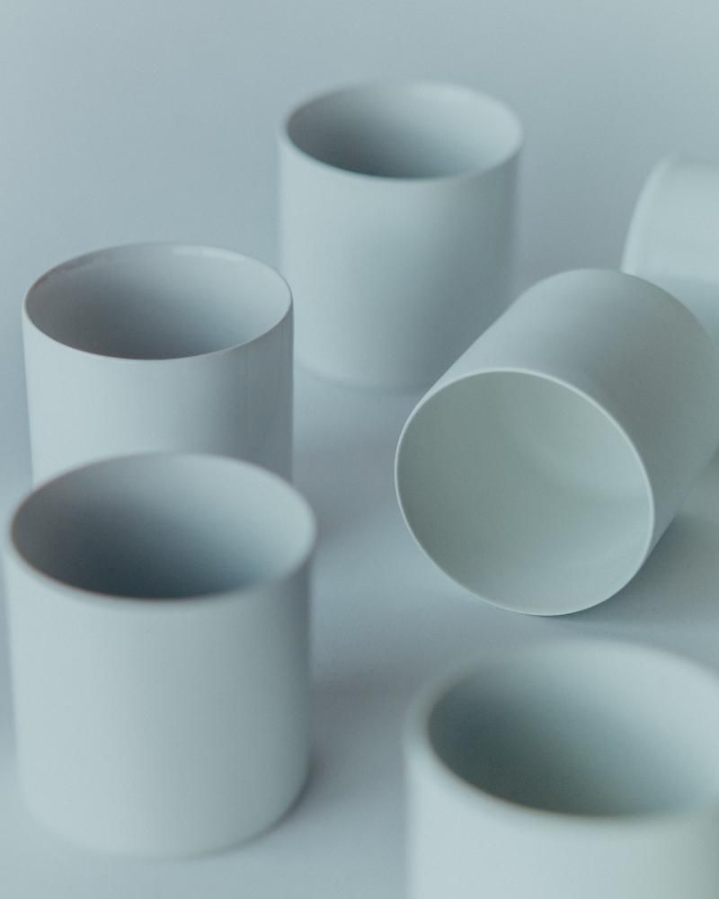 w011 円柱 白マット - shop | 南景製陶園 | nankei pottery
