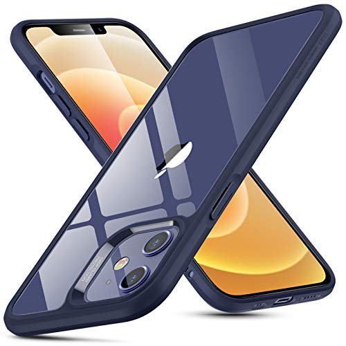 ブルー ESR iPhone 12 mini 用 ケース 5.4インチ 透明 9H背面 tpuバンパー 薄型 黄変防止 ブルー - WES  PREMIUM STORE