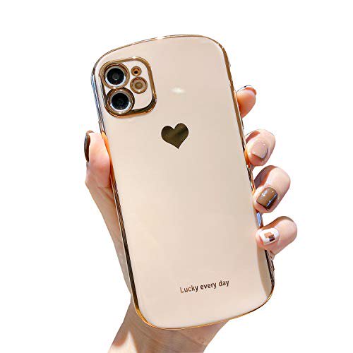 薄いピンク Iphone12 ケース 可愛い ハート おしゃれ スマホケース Iphone12 ケース 韓国 シンプル キラキラ 光沢 ソフトケース アイフォン 12ケース 人気 女性 ファッション Wes Premium Store