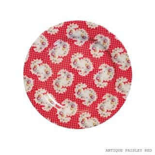 Plate Antique Paisley Red