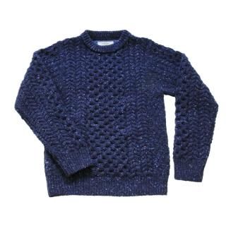 DONEGAL ARAN SWEATER NAVY XS