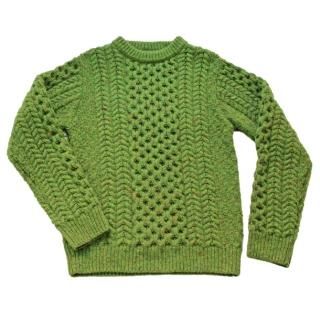 DONEGAL ARAN SWEATER GREEN