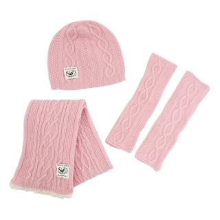 scarf&cap& Arm warmer Pink