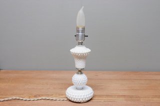 Hobnail  Milk Glass Lamp