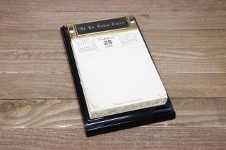 Bakelite Desk Top Calendar & Memo Pad