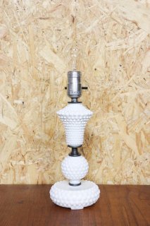 Hobnail Milk Glass Lamp