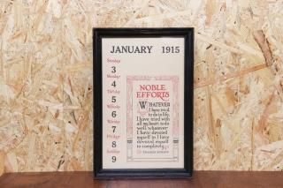 1915 Weekly Calendar&Frame