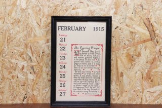 1915 Weekly Calendar&Frame