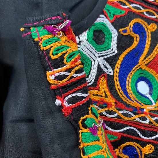 Gujarati Garba Lehenga ＜レッドxブラック＞ ◇◇ インド 民族