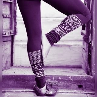 ֥åץ12ʬ쥮 ˥ååȥԥѡץ Tribal block print leggings
