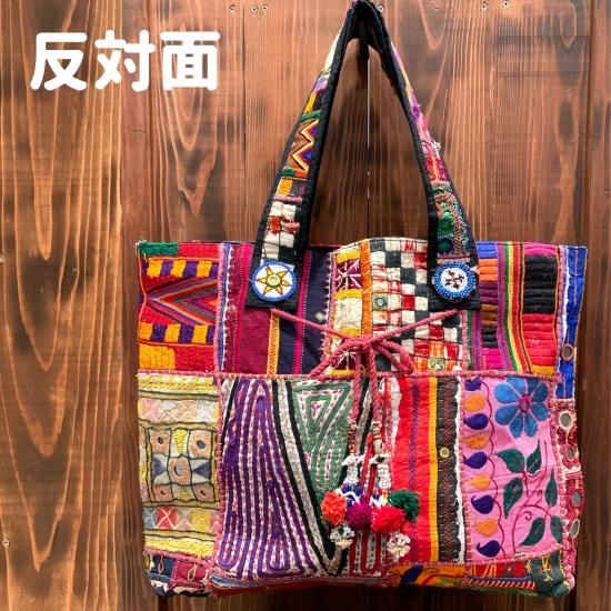 国交省東北地方整備局 インド カッチ地方 古布刺繍バッグ クロス