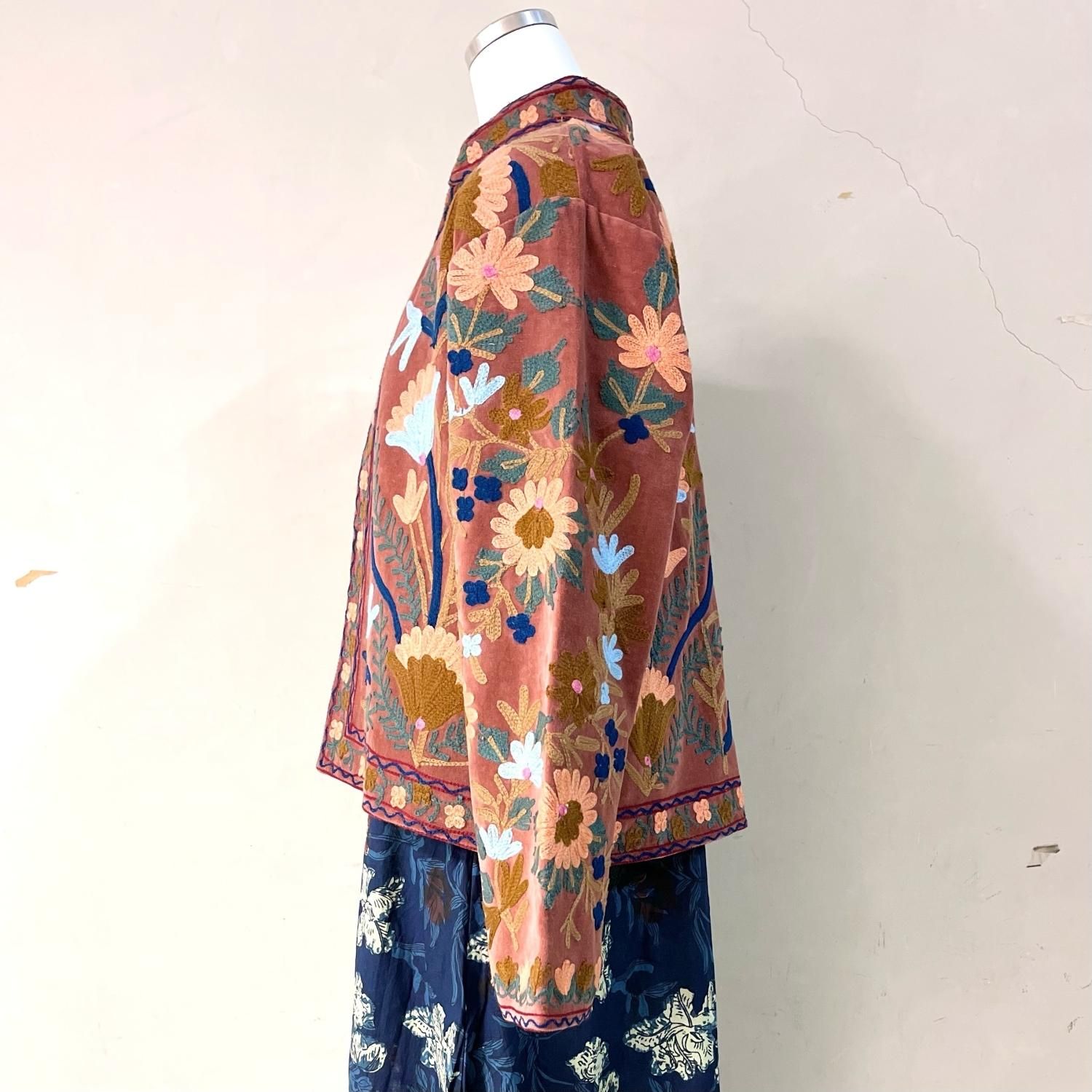人気ランキング スザニジャケット ≪ピンクブラウン≫ UNISEX スザニ刺繍 ブルゾン