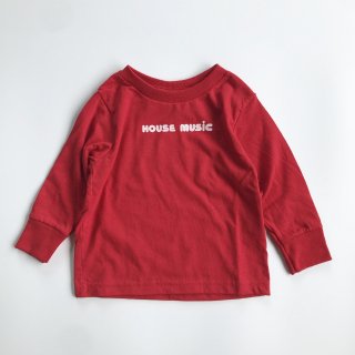 SPUT performance / HOUSE MUSIC Kids LS T-shirt - red