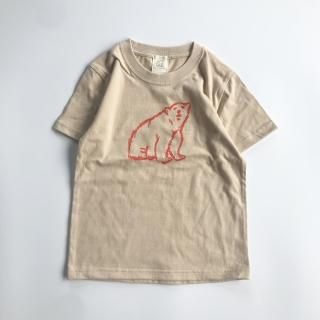 shirokuma / shirokuma Logo Kids T-shirt - light beige