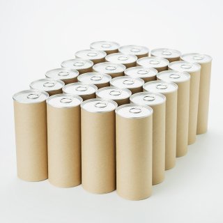 クラフト紙缶　大（内径 63mm x 高さ168mm）　２４缶単位