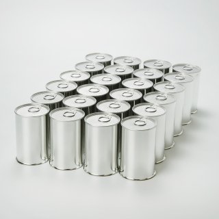 スチール缶（加工＆製缶作業代行込み）小（内径65mmx高さ110mm）２４缶単位