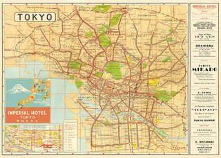 Cavallini（カバリーニ）：ラッピングペーパー-Tokyo Map