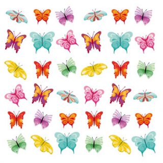 ペーパーナプキン（33)ppd：（5枚）Butterflies Collage-PP183