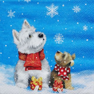 ڡѡʥץ33)ti-flair5Two Dogs enjoy Snowʥ֥롼-Ti3