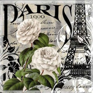 ペーパーナプキン（33)ti-flair：（5枚）Paris 1900-TI62