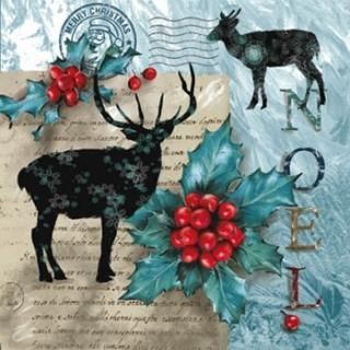 ペーパーナプキン（33)ti-flair：（5枚）Noel Scene-Ti84