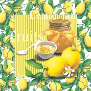 ペーパーナプキン（33)ti-flair：（5枚）Lemon Jam-TI97