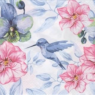 ペーパーナプキン（33）Daisy：（5枚）Blue Hummingbird-DA67