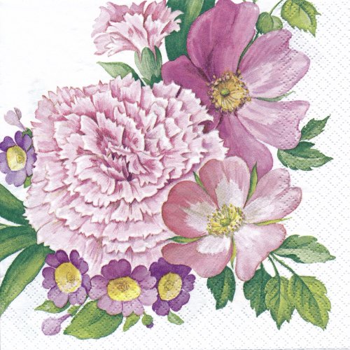 ペーパーナプキン（33）home：（5枚）Carnation Flower-HO214