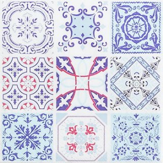 ペーパーナプキン（33)Maki：（5枚）Moroccan tiles-MA101