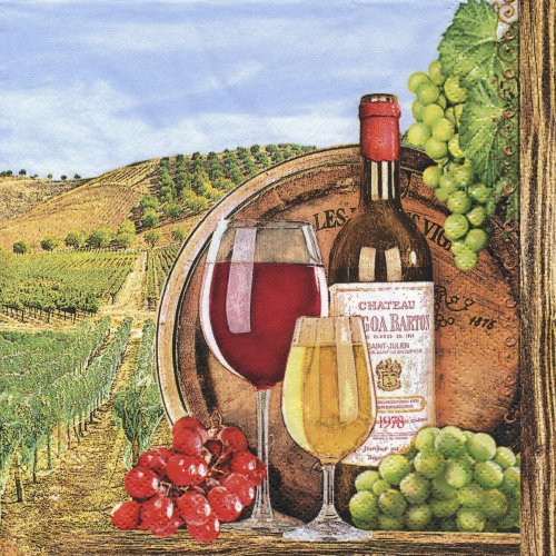ペーパーナプキン（33)Maki：（5枚）Tuscany Wineyard-MA123