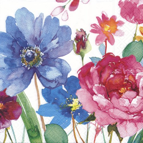 ペーパーナプキン（33)paper：（5枚）Watercolour flowers-PA43