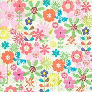 ペーパーナプキン（33)paper：（5枚）Simple flowers-PA227