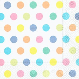 ペーパーナプキン（33)paper：（5枚）Pastel dots-PA229