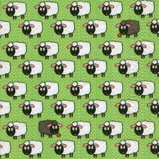 ペーパーナプキン（33)paper：（5枚）Flock of sheeps-PA256