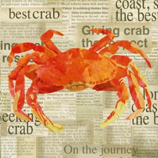ペーパーナプキン（33)ppd：（5枚）Crab Shack-PP34