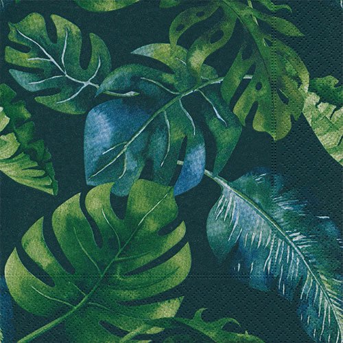 ペーパーナプキン（33)paper：（5枚）Jungle leaves-PA282