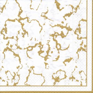 ペーパーナプキン（33)NOUVEAU：（5枚）Marble Gold-NO134