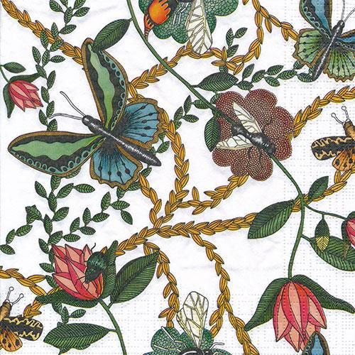 ペーパーナプキン（33)ppd：（5枚）Bugs ＆ Butterflies -PP405