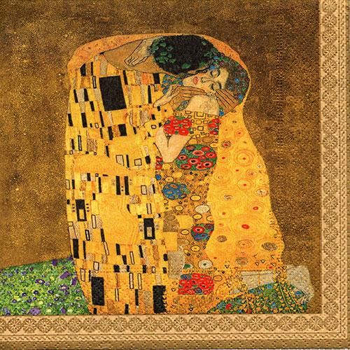 ペーパーナプキン（33）Nuova：（5枚）The Kiss（接吻）クリムト