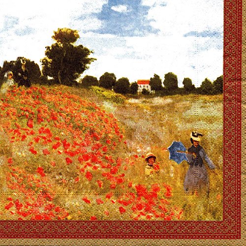 ペーパーナプキン（33）Nuova：（5枚）LES COQUELICOTS A