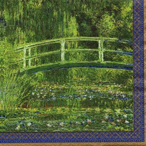 ペーパーナプキン（33）Nuova：（5枚）WATER LILIES AND THE JAPANESE BRID（睡蓮の池と日本の橋）クロード・モネ-NU173