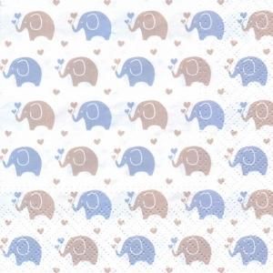 ڡѡʥץ33)paw5Baby Elephants blue-PW222