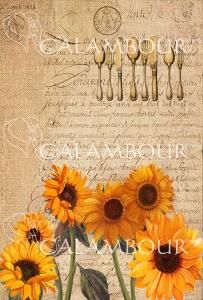 新品 ひまわり ナプキンペーパースタンド アトリエ作品 リモージュ窯 仏 レア ひまわりのペーパーナプキン - 【Rose-rose-rose】ペーパーナプキン