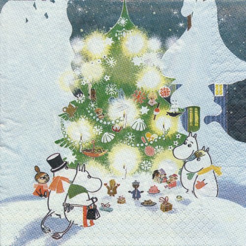 ペーパーナプキン（33)moominムーミン：（5枚）CHRISTMAS TREE