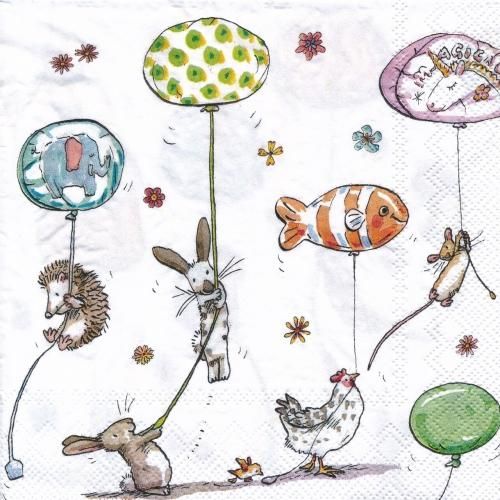 ڡѡʥץ33)IHR5ANIMALS WIHT BALLOONSʥ˥顼-IH609