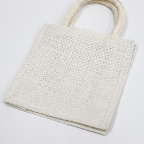 マイクラ 人気アイテム 入荷待ち】ジュートバッグ 【Sサイズ】ホワイト - 【Japan Art バッグ