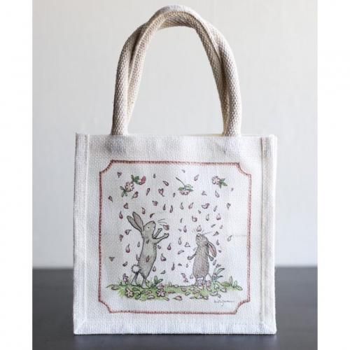 入荷待ち】ジュートバッグ 【Sサイズ】ホワイト - 【Japan Art